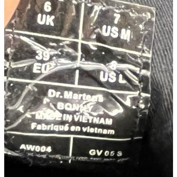 Womens Dr. Martens Bonny Canvas Round Toe Combat Boots Size 8 Black - Picture 6 of 6